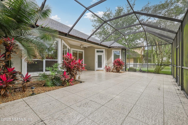 2260 Harbor Lake Dr, Fleming Island, FL 32003 - unfurnished sunroom featuring vaulted ceiling