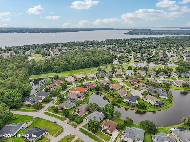 2260 Harbor Lake Dr, Fleming Island, FL 32003 - aerial view of property and surrounding area with nearby suburban area and a large body of water