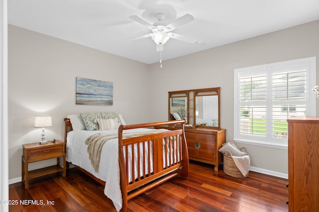 389 Summerset Dr, Saint Johns, FL 32259 - bedroom featuring wood finished floors, baseboards, and ceiling fan
