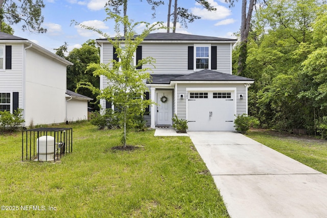 1343 Pangola Dr, Jacksonville, FL 32205 - traditional home with a front lawn, concrete driveway, and an attached garage