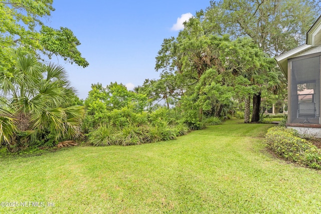 view of green lawn