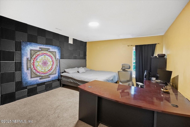 221 Thornloe Dr, Saint Johns, FL 32259 - carpeted bedroom with an accent wall and a desk