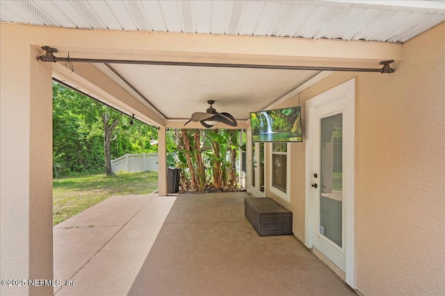 221 Thornloe Dr, Saint Johns, FL 32259 - view of patio with fence and a ceiling fan