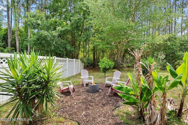 221 Thornloe Dr, Saint Johns, FL 32259 - view of yard with fence and an outdoor fire pit