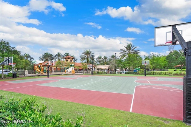 221 Thornloe Dr, Saint Johns, FL 32259 - view of basketball court with community basketball court and fence