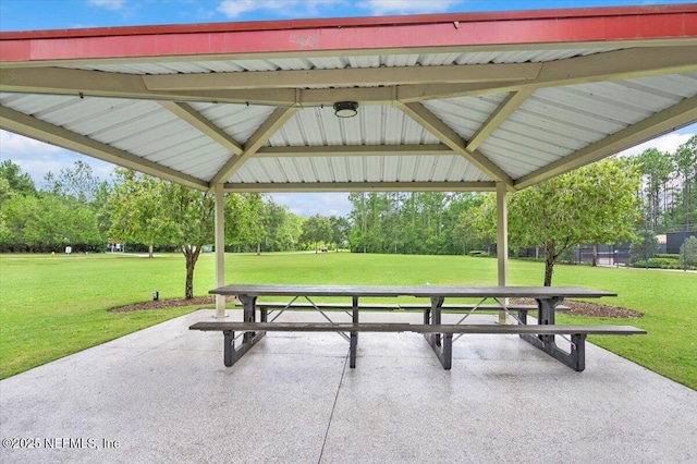221 Thornloe Dr, Saint Johns, FL 32259 - view of community featuring a gazebo, a yard, and view of wooded area