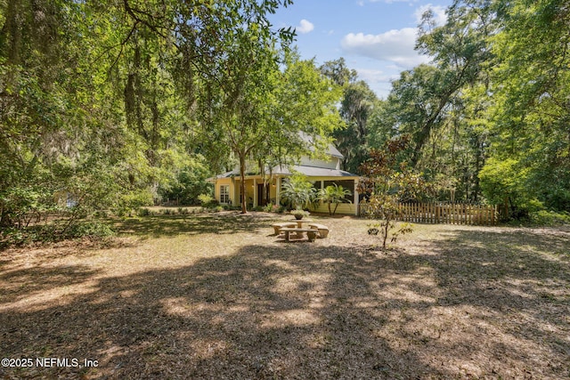 96448 Marsh Hen Rd, Fernandina Beach, FL 32034 - view of yard with fence