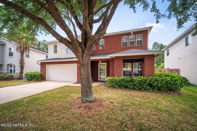 12198 Pebble Point Dr S, Jacksonville, FL 32218 - traditional home featuring a garage, brick siding, and driveway
