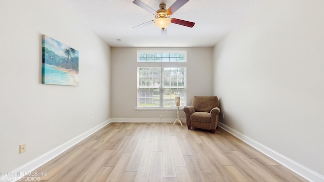 96069 Hidden Marsh Ln, Fernandina Beach, FL 32034 - unfurnished room featuring light wood-style flooring, ceiling fan, and baseboards