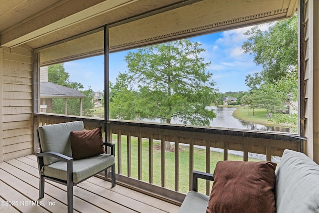 10200 Belle Rive Blvd Unit 136, Jacksonville, FL 32256 - sunroom / solarium featuring a water view