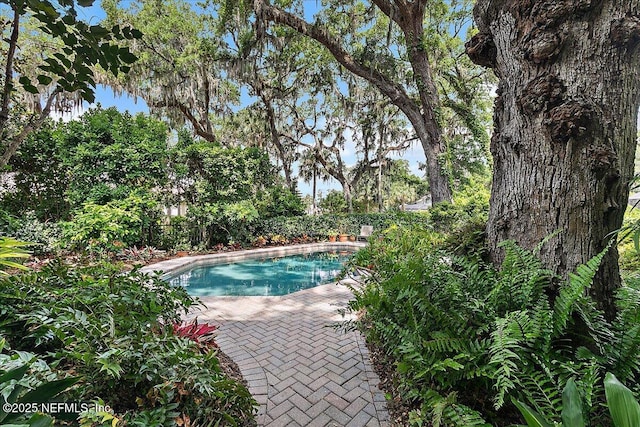view of pool with fence