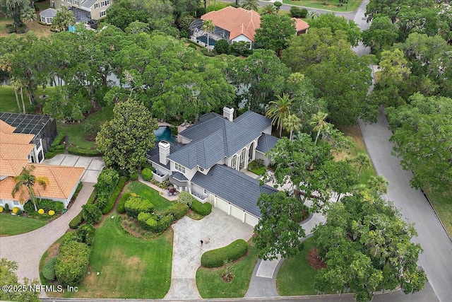 aerial view of property and surrounding area