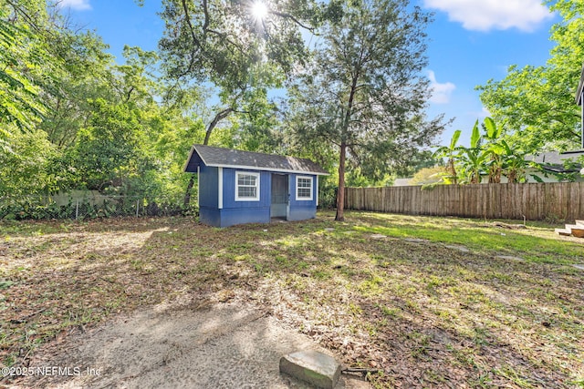 2617 Lake Shore Blvd, Jacksonville, FL 32210 - fenced backyard featuring an outdoor structure