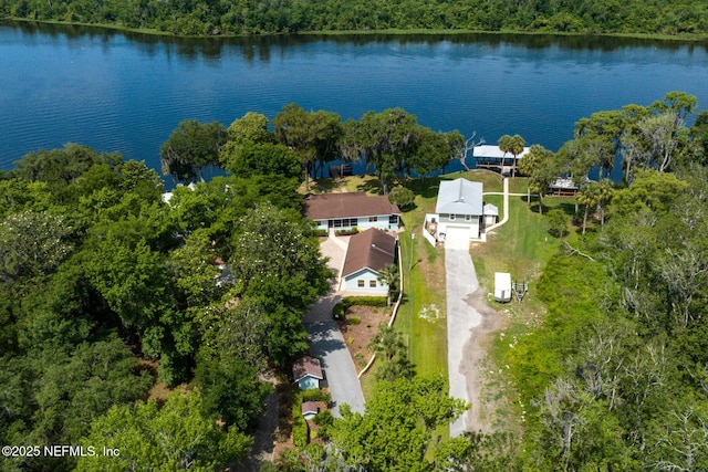 130 Woodbury Trl, Satsuma, FL 32189 - drone / aerial view of a forest and a nearby body of water