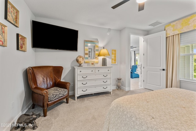 360 Rustic Mill Dr, Saint Augustine, FL 32092 - bedroom featuring carpet floors, baseboards, and ceiling fan