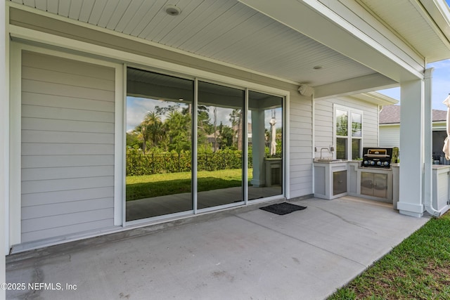 360 Rustic Mill Dr, Saint Augustine, FL 32092 - view of patio with a sink and an outdoor kitchen