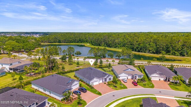 360 Rustic Mill Dr, Saint Augustine, FL 32092 - aerial perspective of suburban area featuring a nearby body of water and a forest