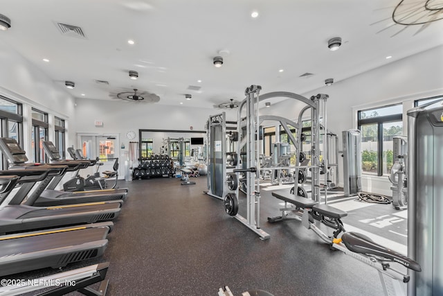 360 Rustic Mill Dr, Saint Augustine, FL 32092 - gym with recessed lighting