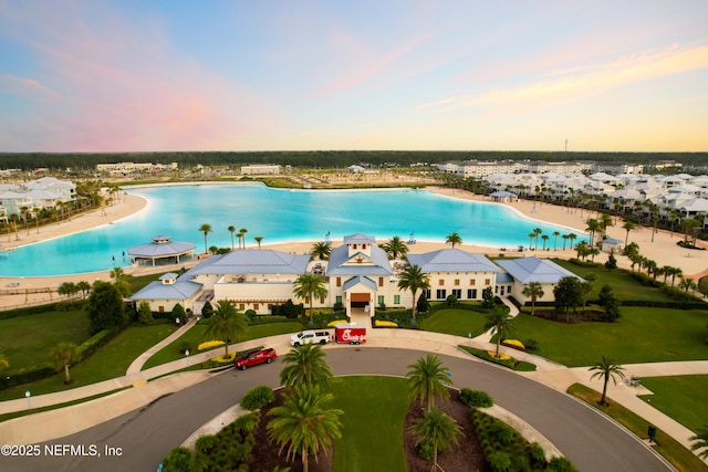 471 Rum Runner Way, Saint Johns, FL 32259 - aerial view at dusk of view of pool area and a water view