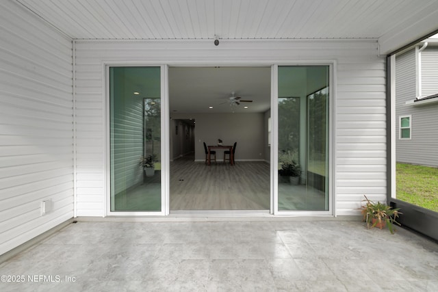 618 Honeycomb Trl, Saint Augustine, FL 32095 - unfurnished sunroom featuring ceiling fan