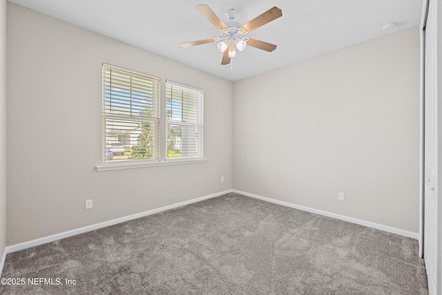 618 Honeycomb Trl, Saint Augustine, FL 32095 - carpeted empty room featuring baseboards, ceiling fan, and a smoke detector