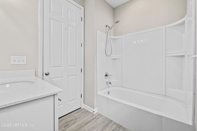 618 Honeycomb Trl, Saint Augustine, FL 32095 - full bath with wood finished floors, shower / bathtub combination, and vanity