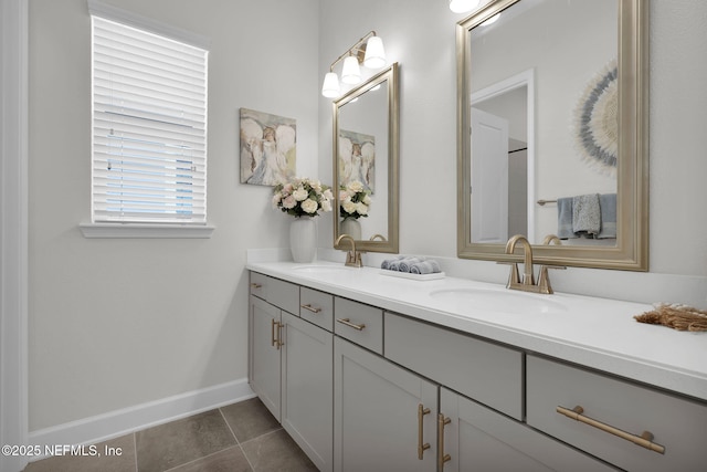 111 Bucktail Ave, Ponte Vedra, FL 32081 - bathroom featuring double vanity and baseboards