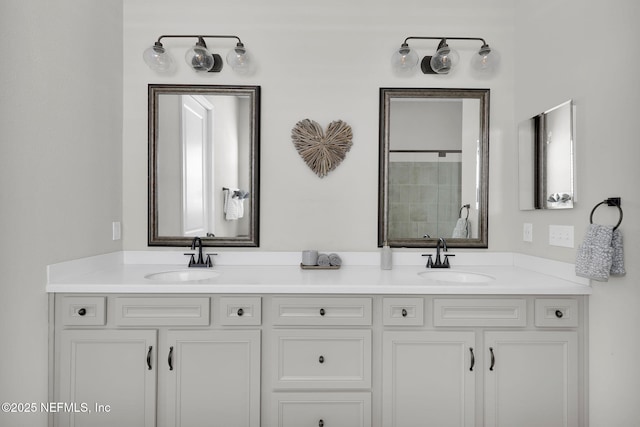111 Bucktail Ave, Ponte Vedra, FL 32081 - bathroom with double vanity and tiled shower