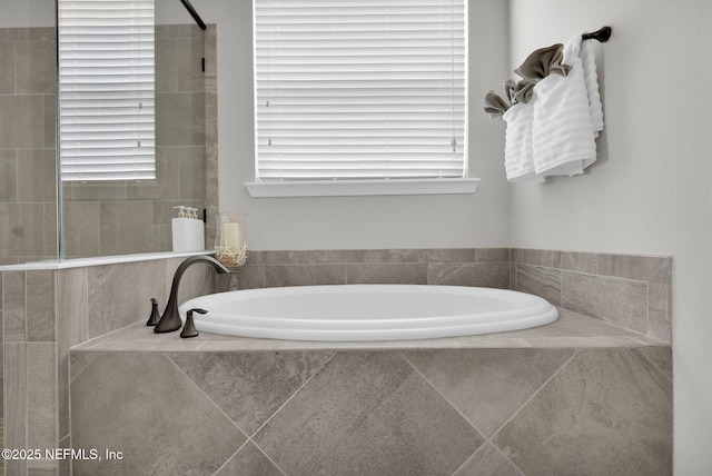 111 Bucktail Ave, Ponte Vedra, FL 32081 - bathroom featuring a garden tub and a tile shower