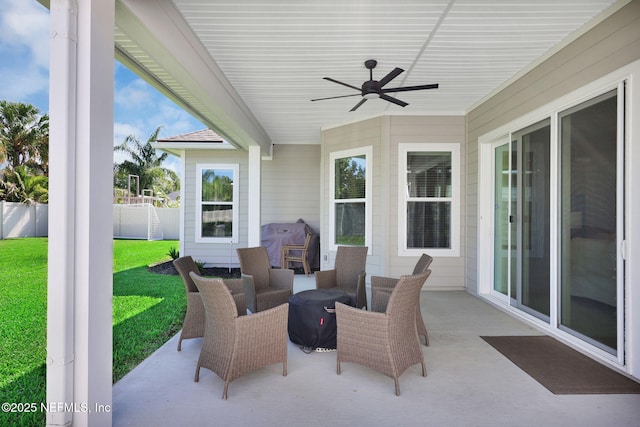 111 Bucktail Ave, Ponte Vedra, FL 32081 - view of patio / terrace with a ceiling fan