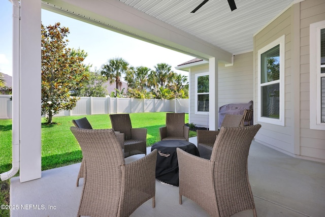 111 Bucktail Ave, Ponte Vedra, FL 32081 - view of patio featuring ceiling fan