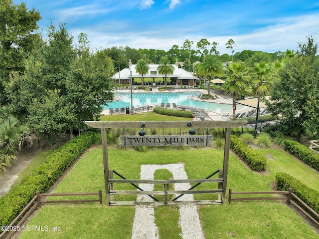 111 Bucktail Ave, Ponte Vedra, FL 32081 - view of yard with a community pool and view of scattered trees