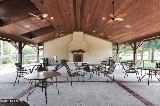 111 Bucktail Ave, Ponte Vedra, FL 32081 - view of patio / terrace with ceiling fan and outdoor dining area