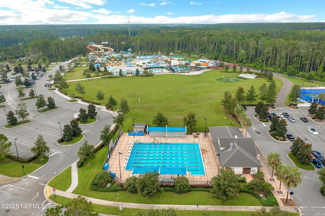 111 Bucktail Ave, Ponte Vedra, FL 32081 - aerial view of a forest and a pool area