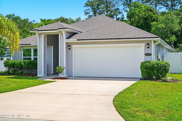 481 Fox Water Trl, Saint Augustine, FL 32086 - ranch-style home featuring concrete driveway, an attached garage, and a shingled roof