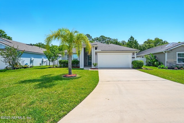 481 Fox Water Trl, Saint Augustine, FL 32086 - ranch-style home with driveway, an attached garage, and a front yard