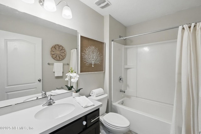 481 Fox Water Trl, Saint Augustine, FL 32086 - full bathroom with vanity, shower / bathtub combination with curtain, and toilet