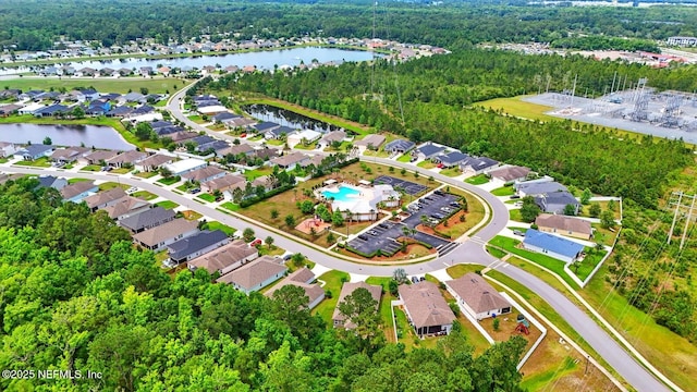 481 Fox Water Trl, Saint Augustine, FL 32086 - aerial view of property's location with a large body of water, a forest, and nearby suburban area