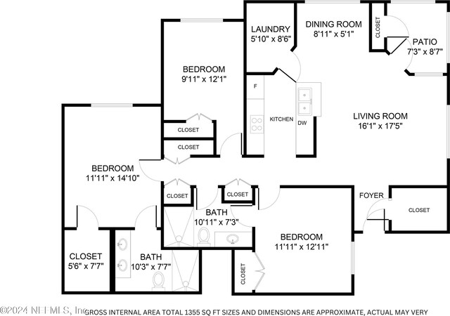 10961 Burnt Mill Rd Unit 1311, Jacksonville, FL 32256 - room layout