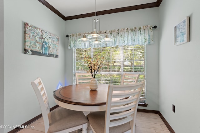 10961 Burnt Mill Rd Unit 1311, Jacksonville, FL 32256 - dining room featuring crown molding and baseboards
