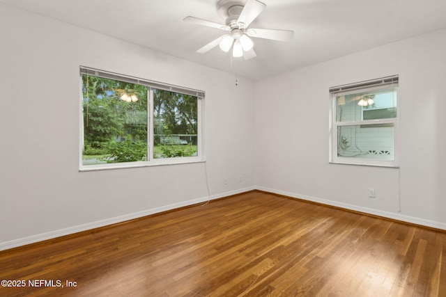 2520 Elbow Rd, Orange Park, FL 32073 - unfurnished room featuring wood finished floors, baseboards, and a ceiling fan