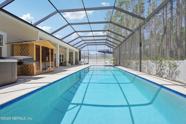 210 Terra Oaks Dr, Saint Johns, FL 32259 - outdoor pool with a patio area and glass enclosure