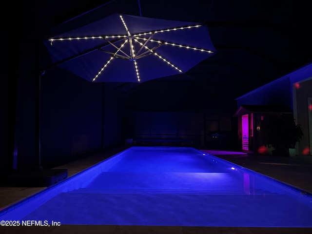210 Terra Oaks Dr, Saint Johns, FL 32259 - pool at twilight with an outdoor pool