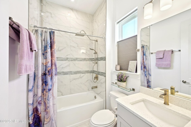 210 Terra Oaks Dr, Saint Johns, FL 32259 - bathroom featuring vanity, shower / bath combination with curtain, and toilet