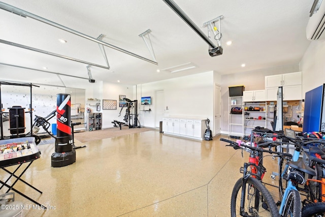 210 Terra Oaks Dr, Saint Johns, FL 32259 - garage featuring a wall mounted air conditioner and a garage door opener