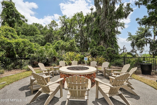210 Terra Oaks Dr, Saint Johns, FL 32259 - view of patio with an outdoor fire pit