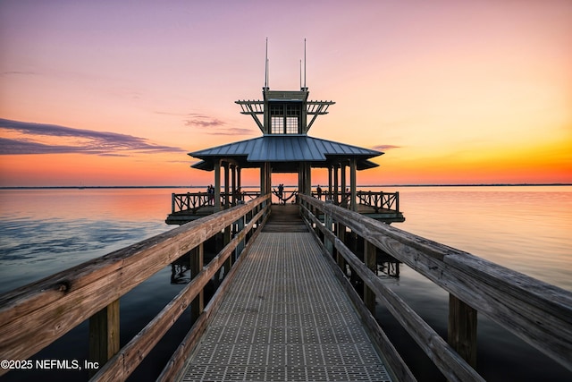 210 Terra Oaks Dr, Saint Johns, FL 32259 - dock area featuring a water view and a gazebo