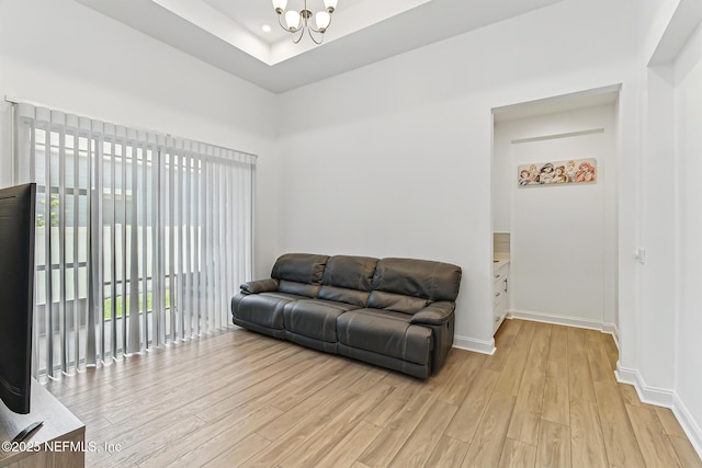 210 Terra Oaks Dr, Saint Johns, FL 32259 - living room featuring a chandelier, light wood-type flooring, and recessed lighting