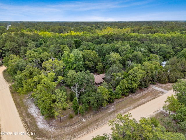 bird's eye view of a heavily wooded area