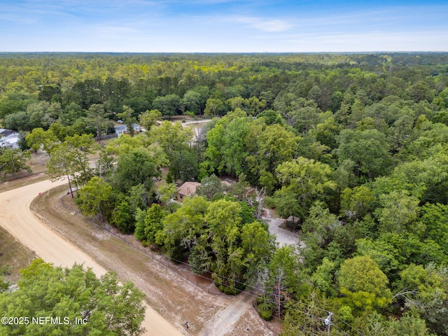 bird's eye view of a heavily wooded area